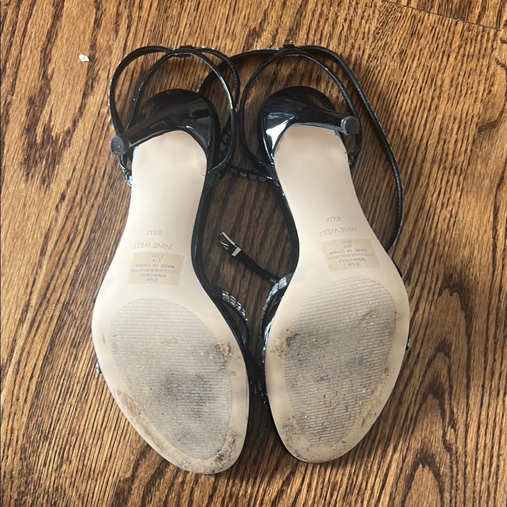 Nine West Black Embellished Heels - Picture 6 of 7
